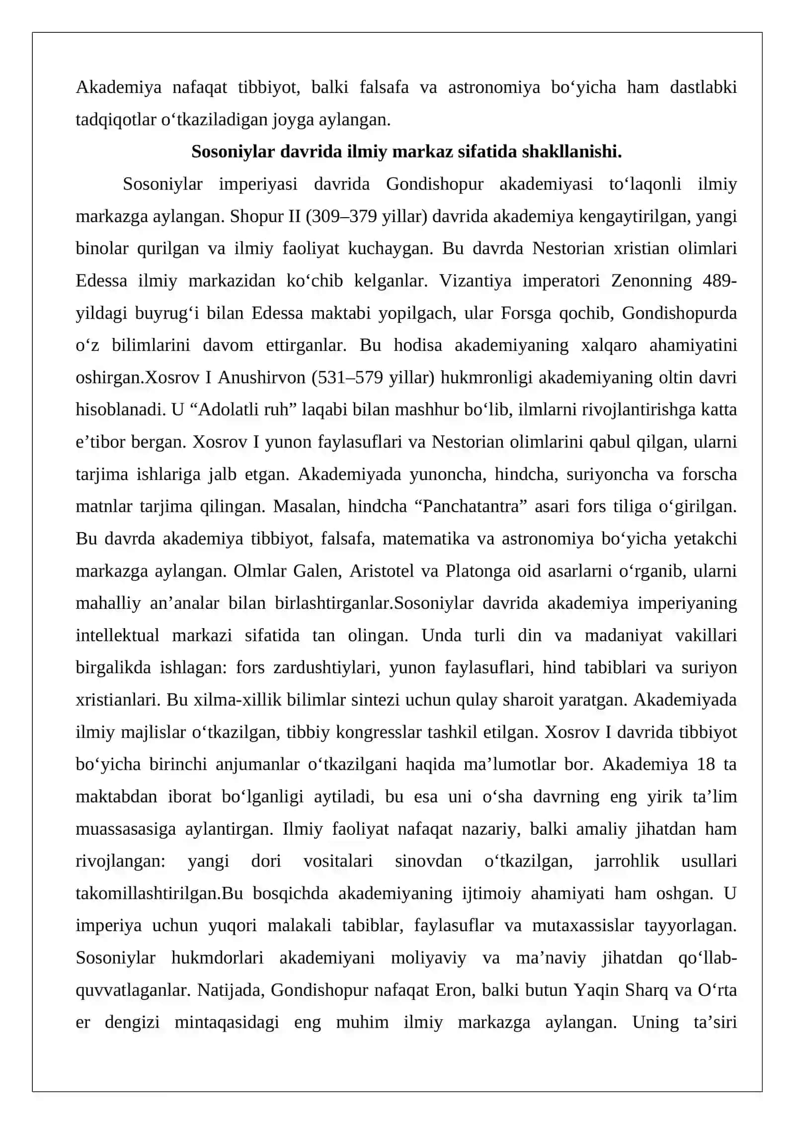 Gondishopur akademiyasi – o‘rta asrlarning ilk tarjima va tibbiyot markazi 4