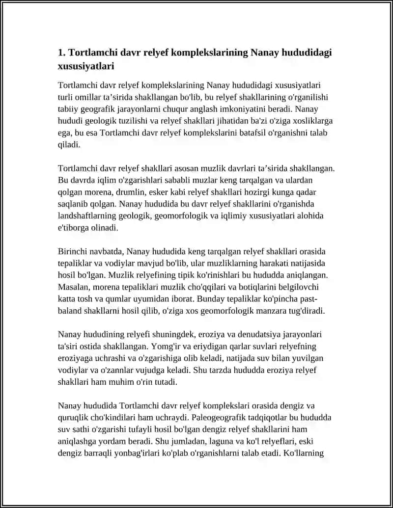 TORTLAMCHI DAVR RELYEF KOMLEKSLARI NANAY TOSHKENT MIRZACHOL VA SIRDARYO 4
