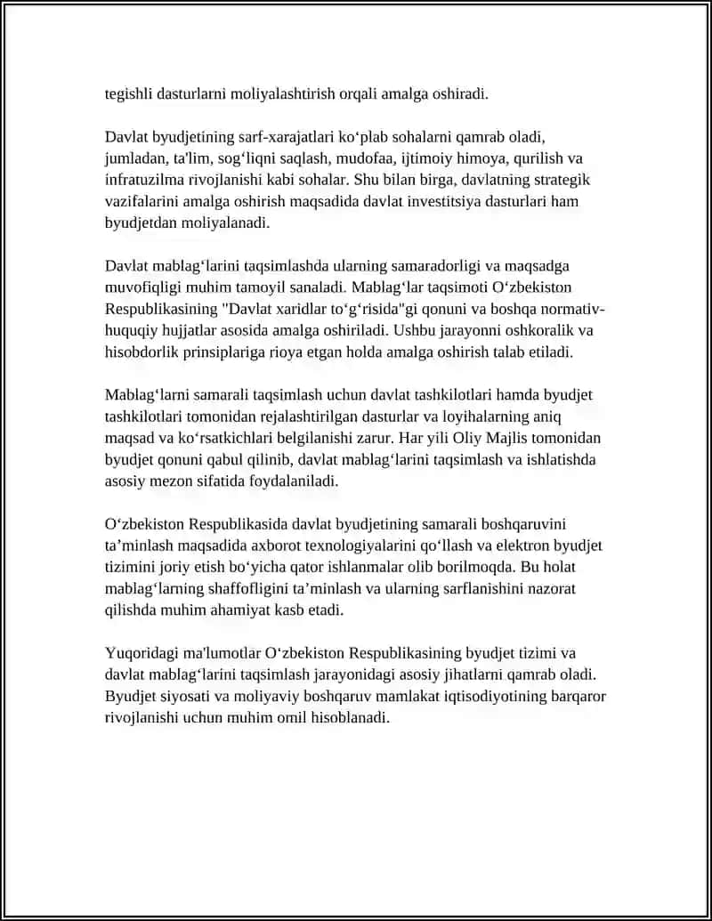 OZBEKISTON RESPUBLIKASINING MOLIYA TIZIMI 4