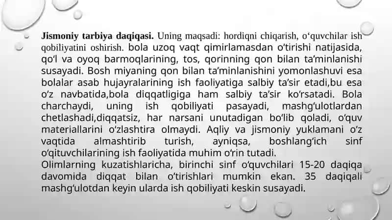 Sinfdan tashqariolib boriladigan jismoniy tarbiya ishlariga tavsiya 4