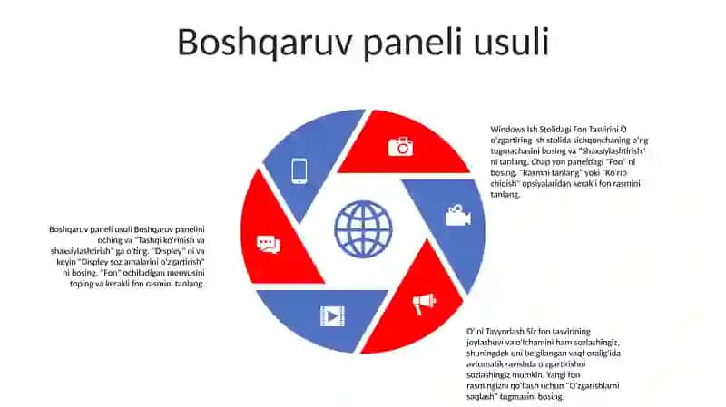 Windows Ish Stolidagi Fon Tasvirini Ōzgartiring 4