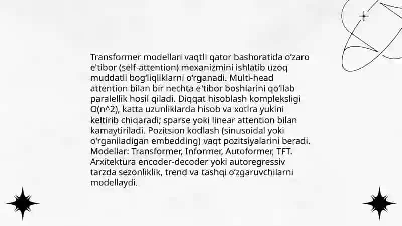 Neyron tarmoq modellari va vaqtli qatorlarni bashorat qilish algoritmlari 4