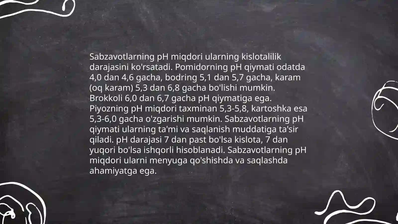 Meva-sabzavotlarning kislotaliligini aniqlash 4