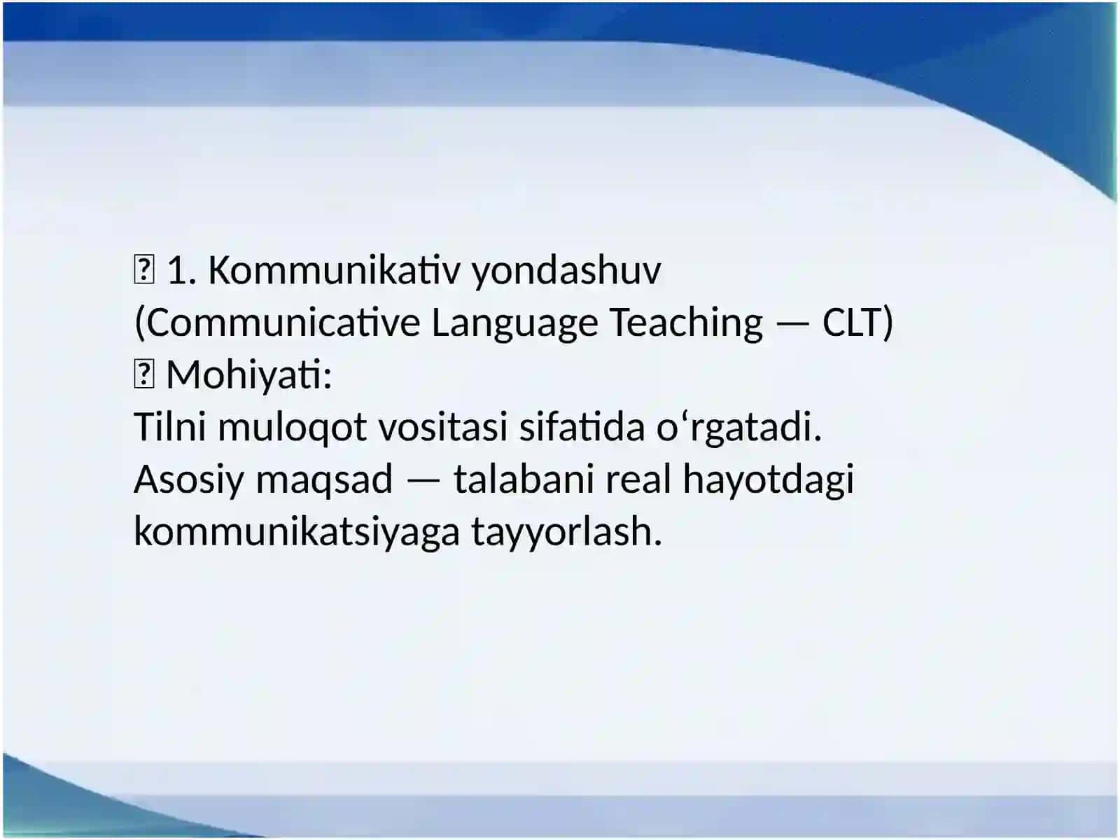 Ingliz tilini o’qitishdagi zamonaviy metodlarni tahlil qilish va baholash 4