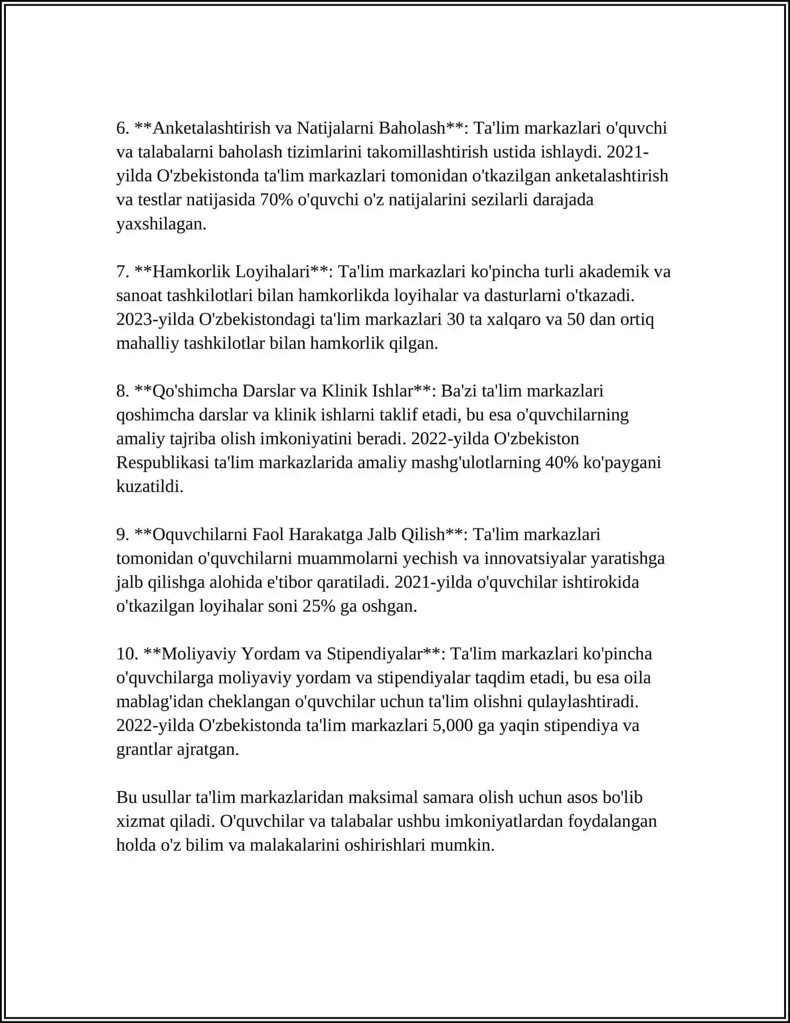 MAKTABGACHA TALIM TASHKILOTLARIDA MARKAZLARDAN O'RINLI FOYDALANISH KUNIKMASI 4