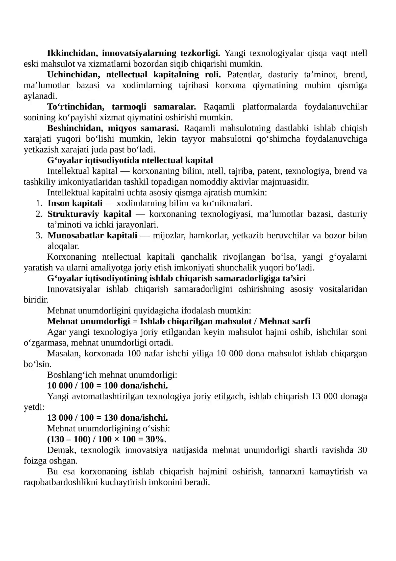 G‘oyalar iqtisodiyoti va innovatsiyalarning iqtisodiy o‘sishdagi rolini o‘rganish 4