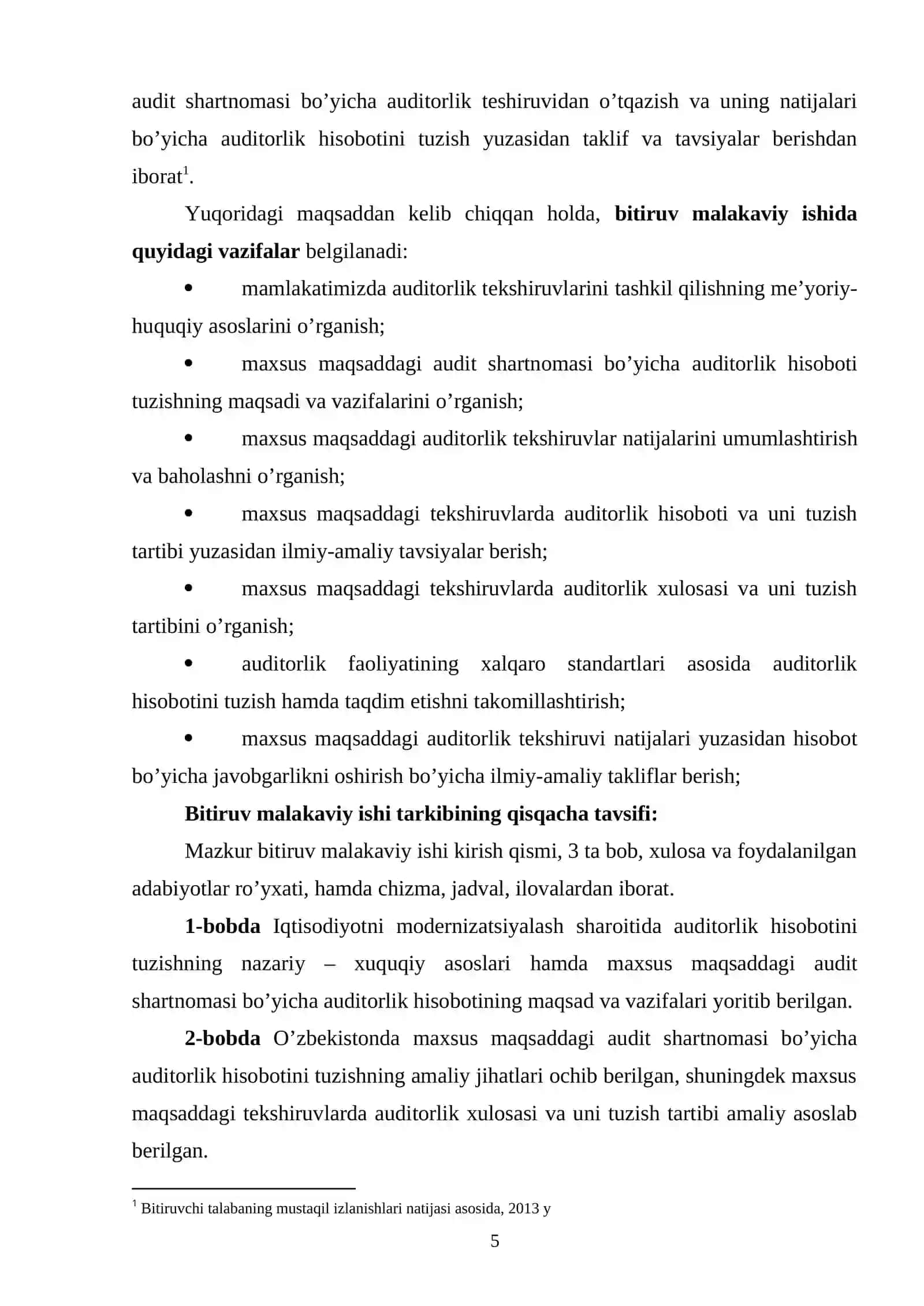 Maxsus maqsaddagi audit shartnomasi bo’yicha auditorlik hisobotini tuzish tartibi 4