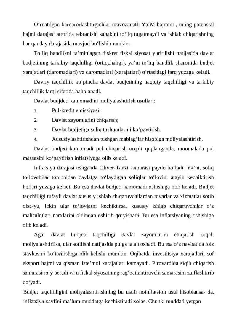 IQTISODIY BARQARORLASHTIRISHNING FISKAL CHORALARI 4