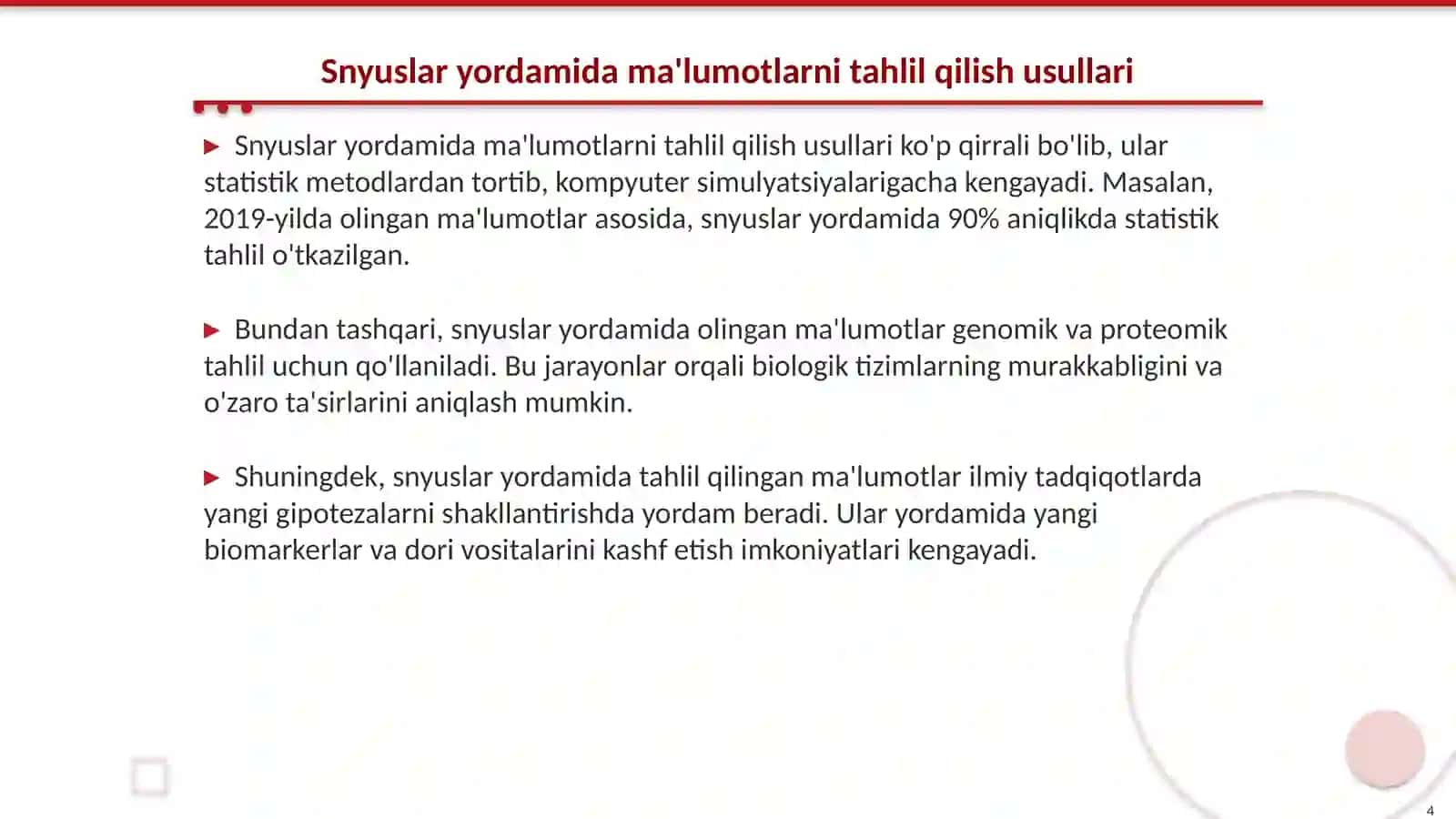Snyuslar: biologik obektlarni ajratish asoslari 4