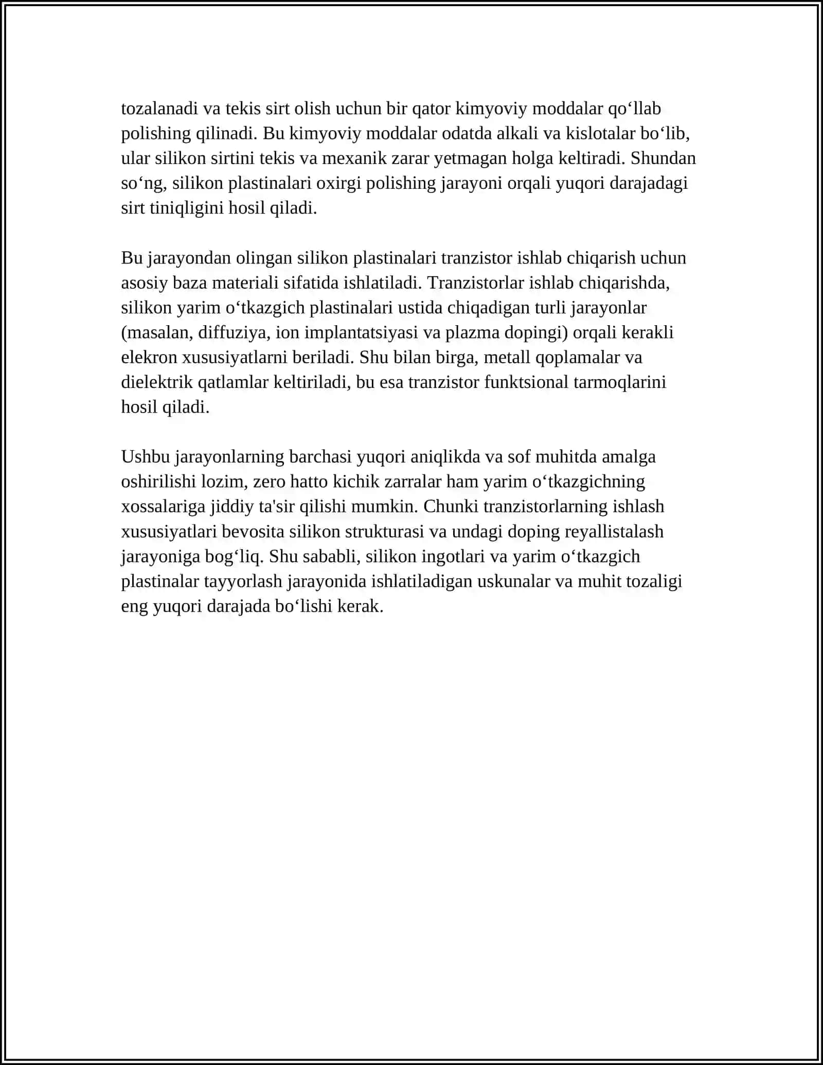 TRANZISTORNING XOSIL QILINISHI 4