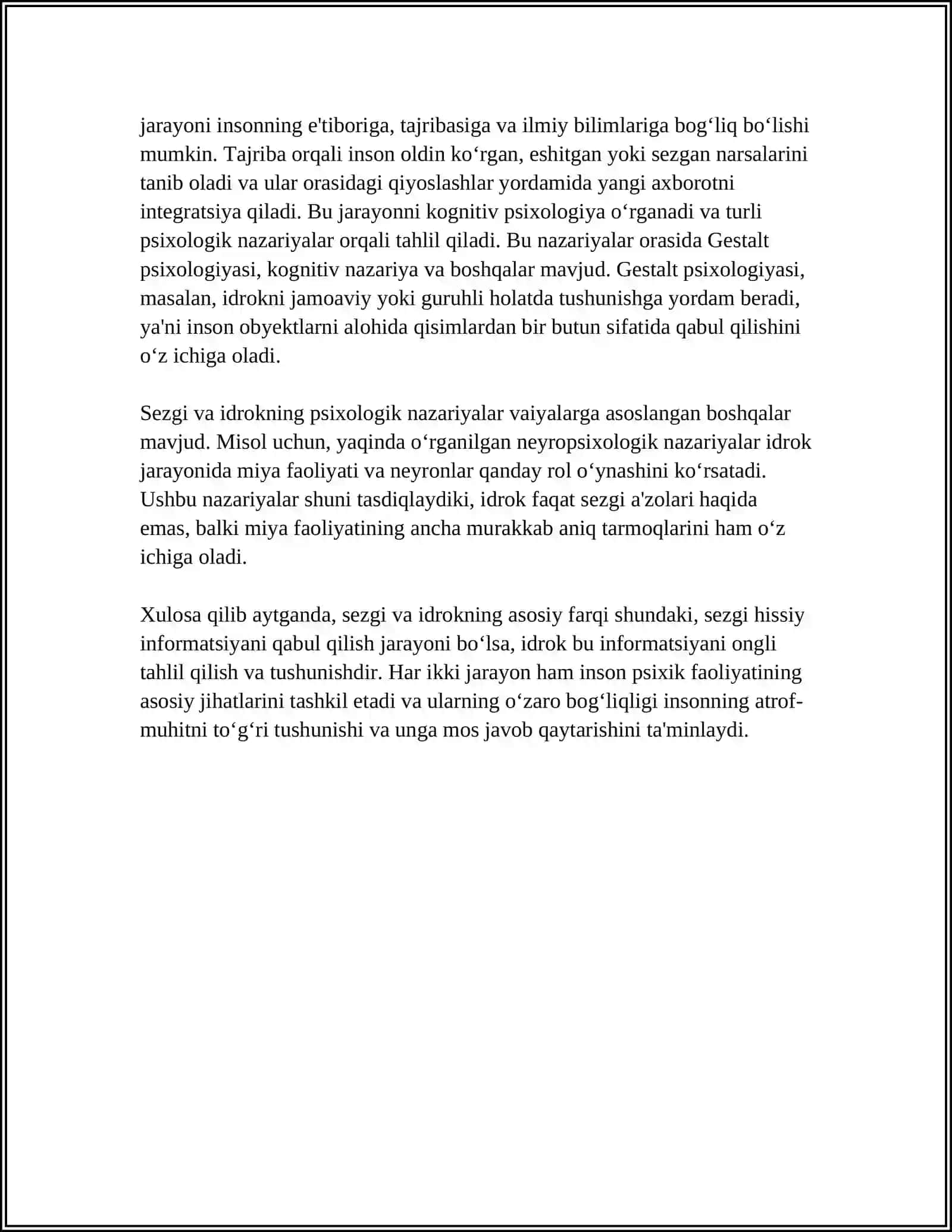 SEZGI VA IDROK TUSHUNCHALARI VA FARQLARI 4