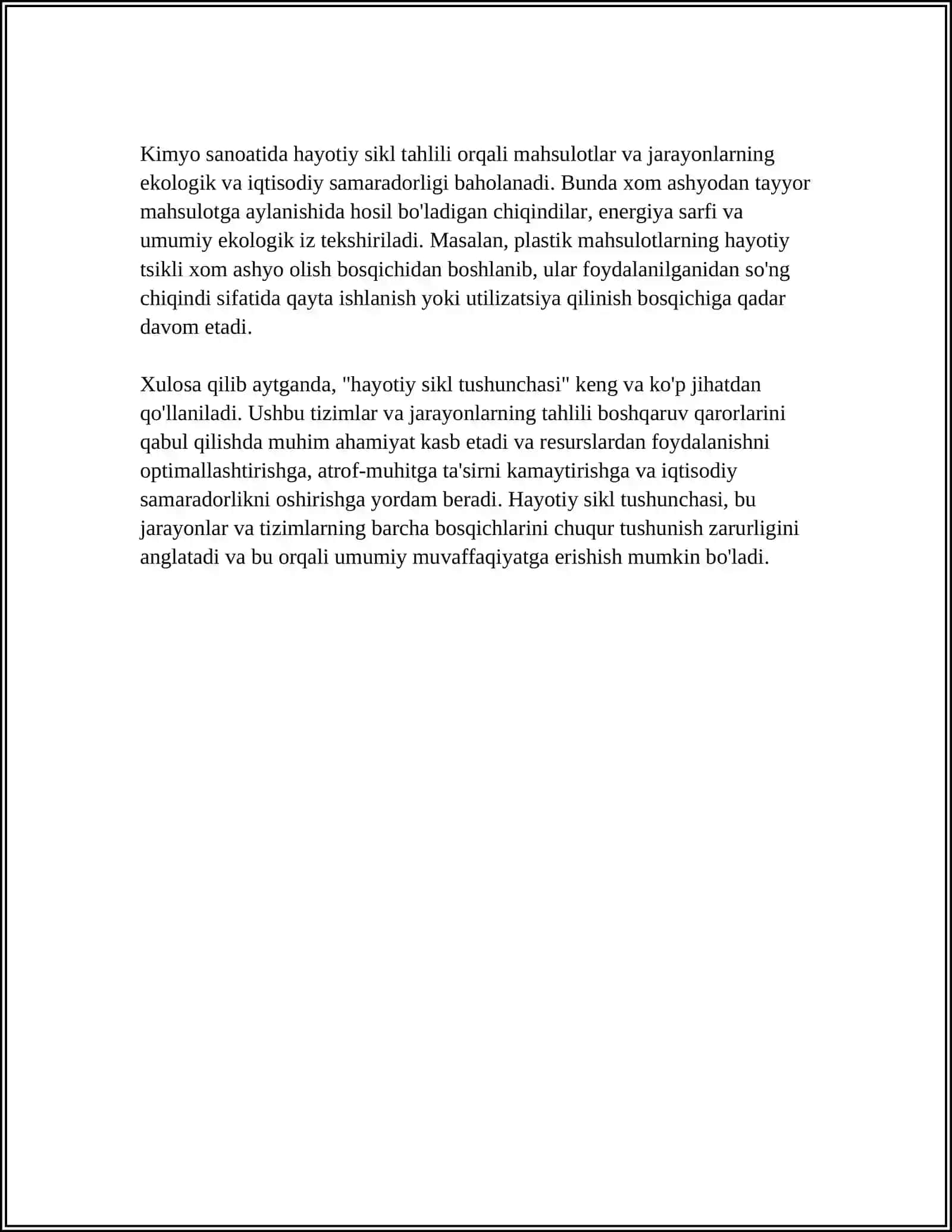 HAYOTIY SIKL MODELINI YARATISH 4