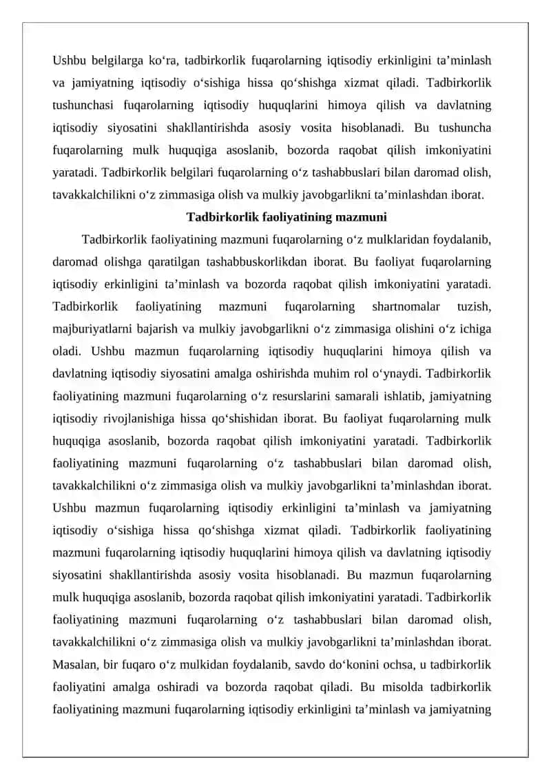 Tadbirkorlikning tashkiliy-huquqiy asoslari 4