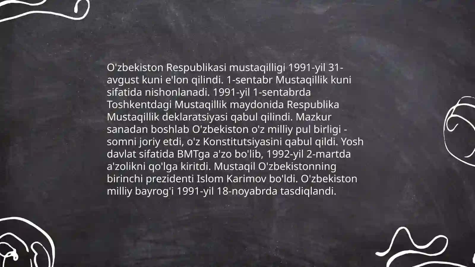 Mustaqillik va òzbekistondagi siyosiy-mafkuraviy jarayonlarning yangilanishi 4
