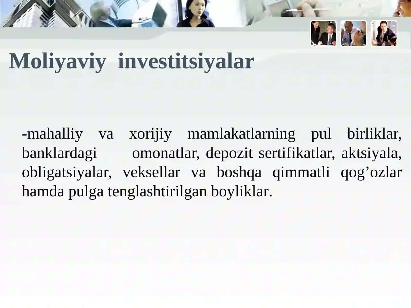 XORIJIY INVESTITSIYaLARNING SHAKL VA TURLARI 4
