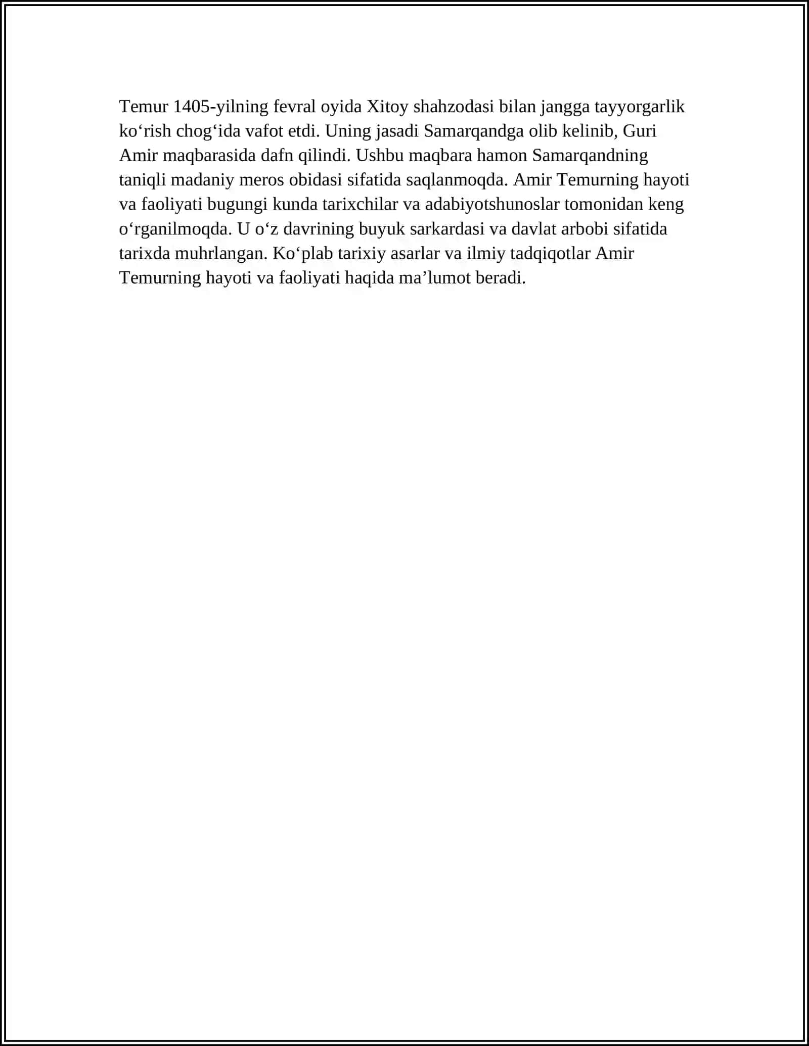 AMIR TEMUR 4