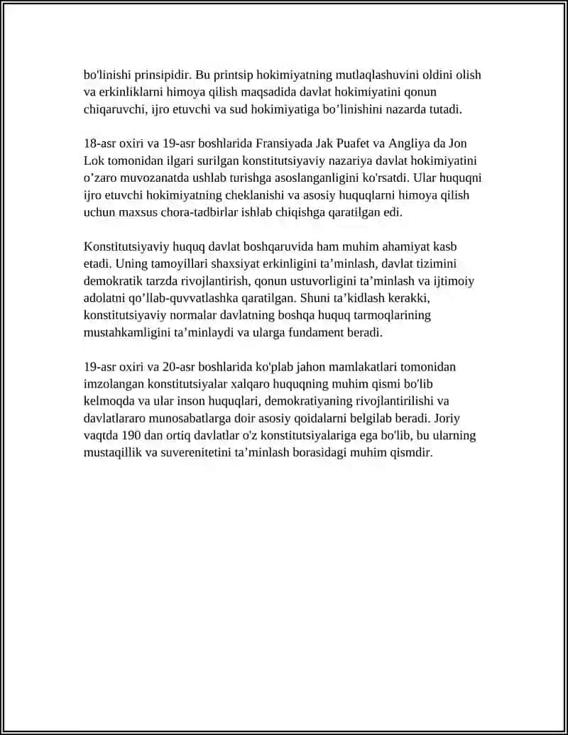 O‘ZBEKISTON RESPUBLIKASI KONSTITUTSIYAVIY HUQUQNING PREDMETINING O‘ZIGA XOS XUSUSIYATILARI 4