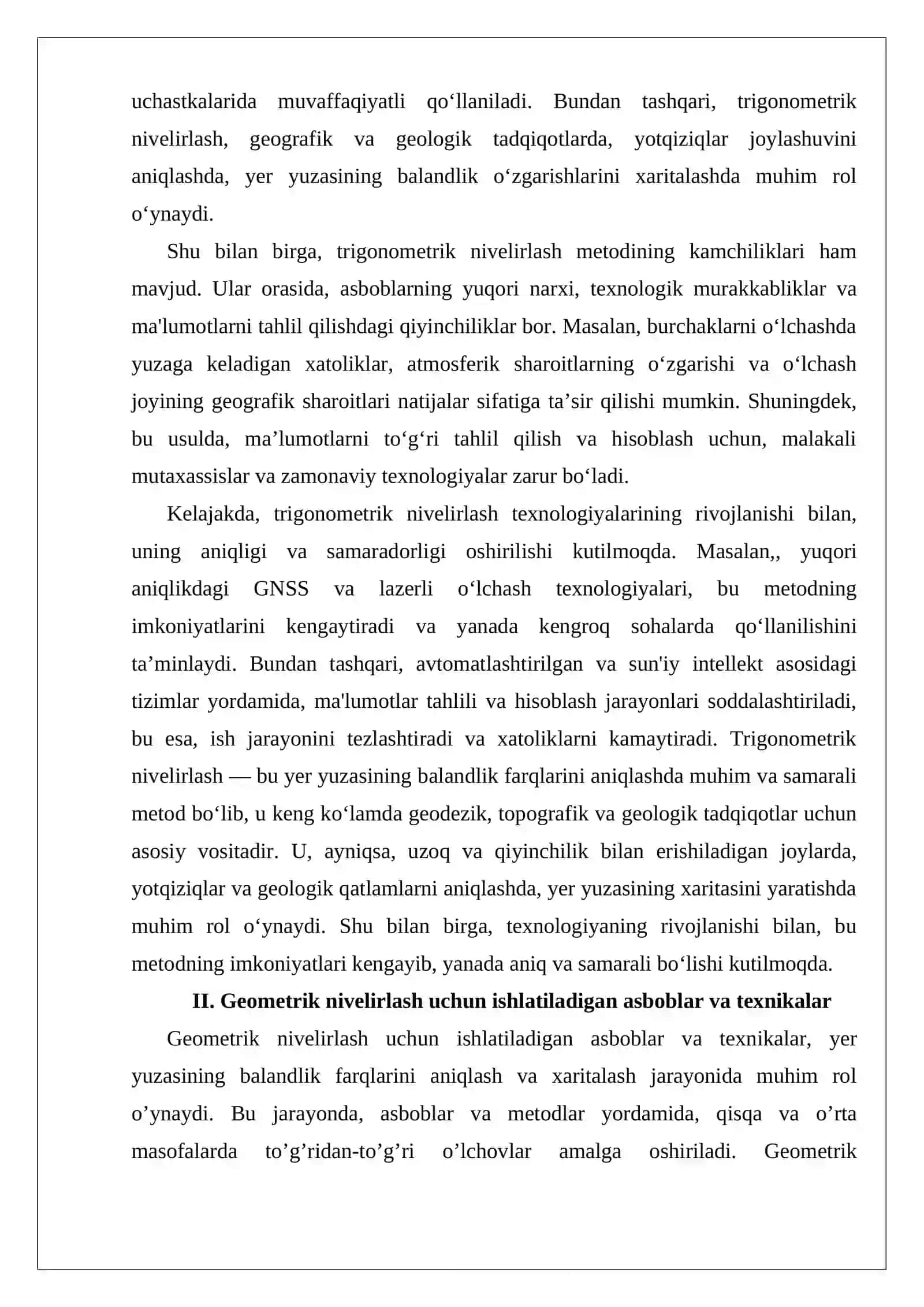 Trigonometrik nivelirlash va geometrik nivelirlash ishlari, foydalanadigan asboblar 4