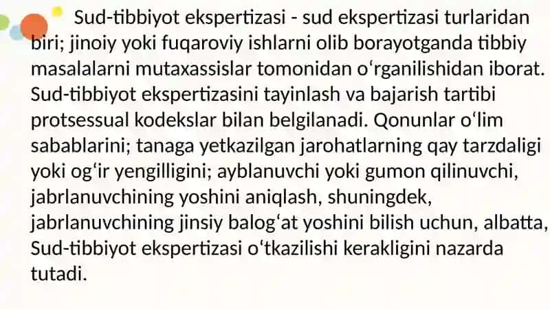 Sud-tibbiy ekspertizasi 4