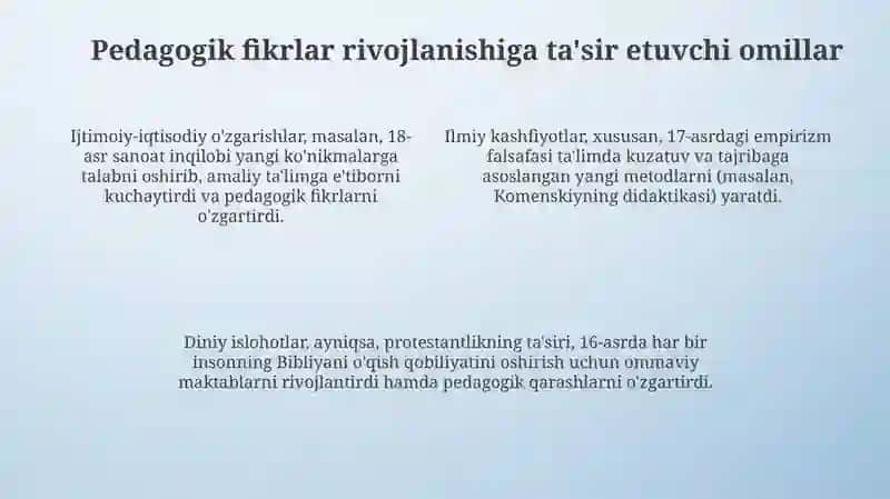 XVII-XIX asrning birinchi yarmida tarbiya, maktab va pedagogik fikrlar 4