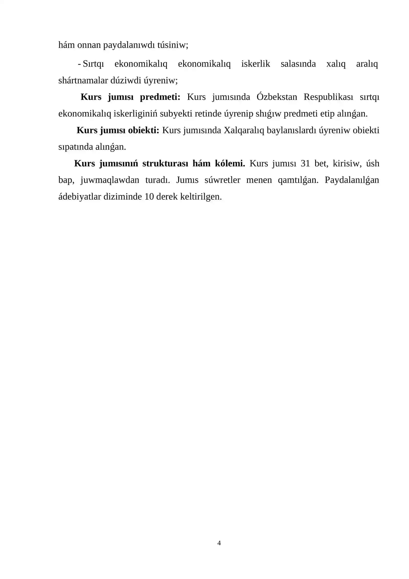 Ózbekstannıń xalıq aralıq fınans qatnasıqlarıne ıntegracıyalasıwı 4