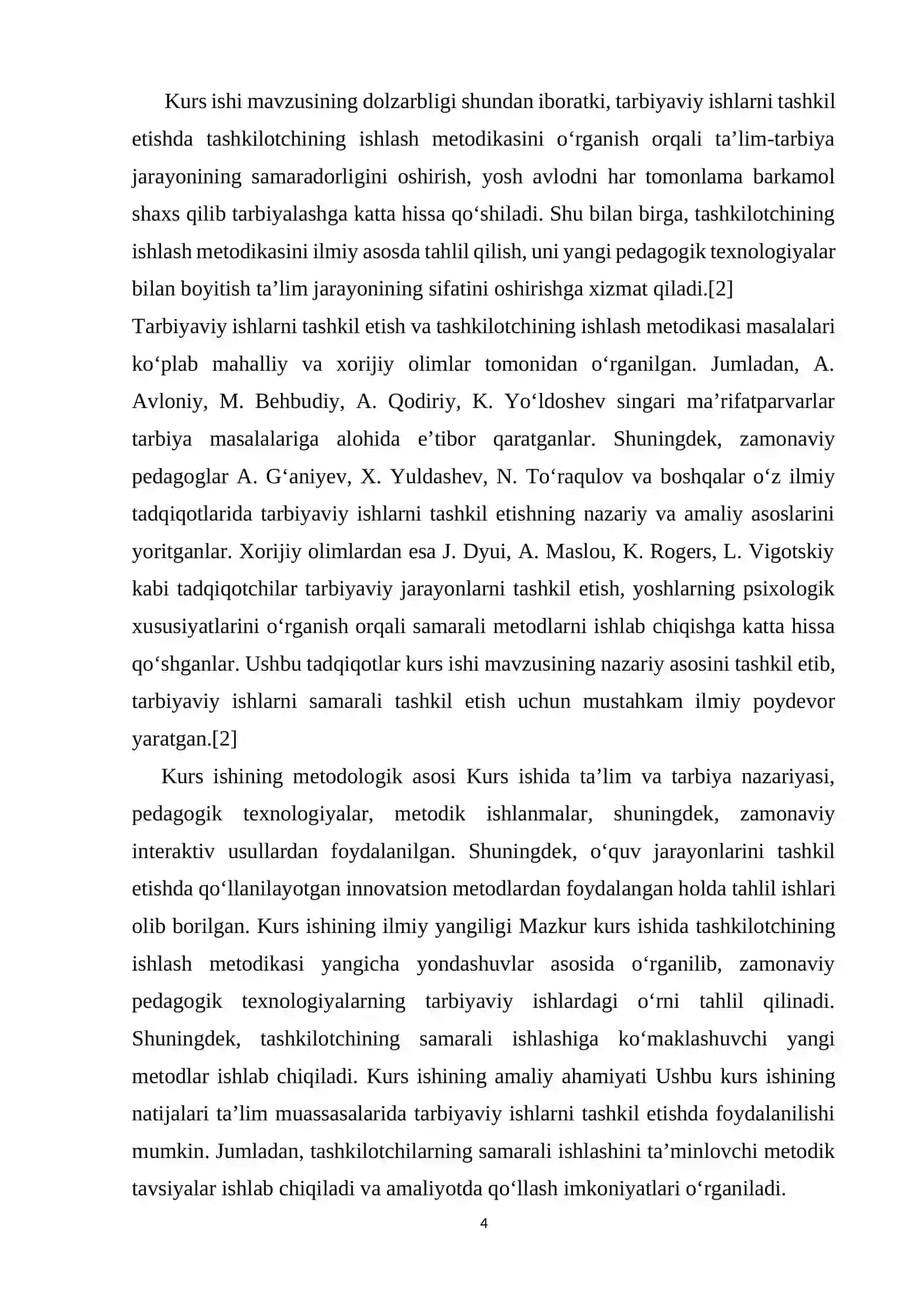 TARBIYAVIY ISHLARNI TASHKIL ETISHDA TASHKILOTCHINING ISHLASH METODIKASI 4