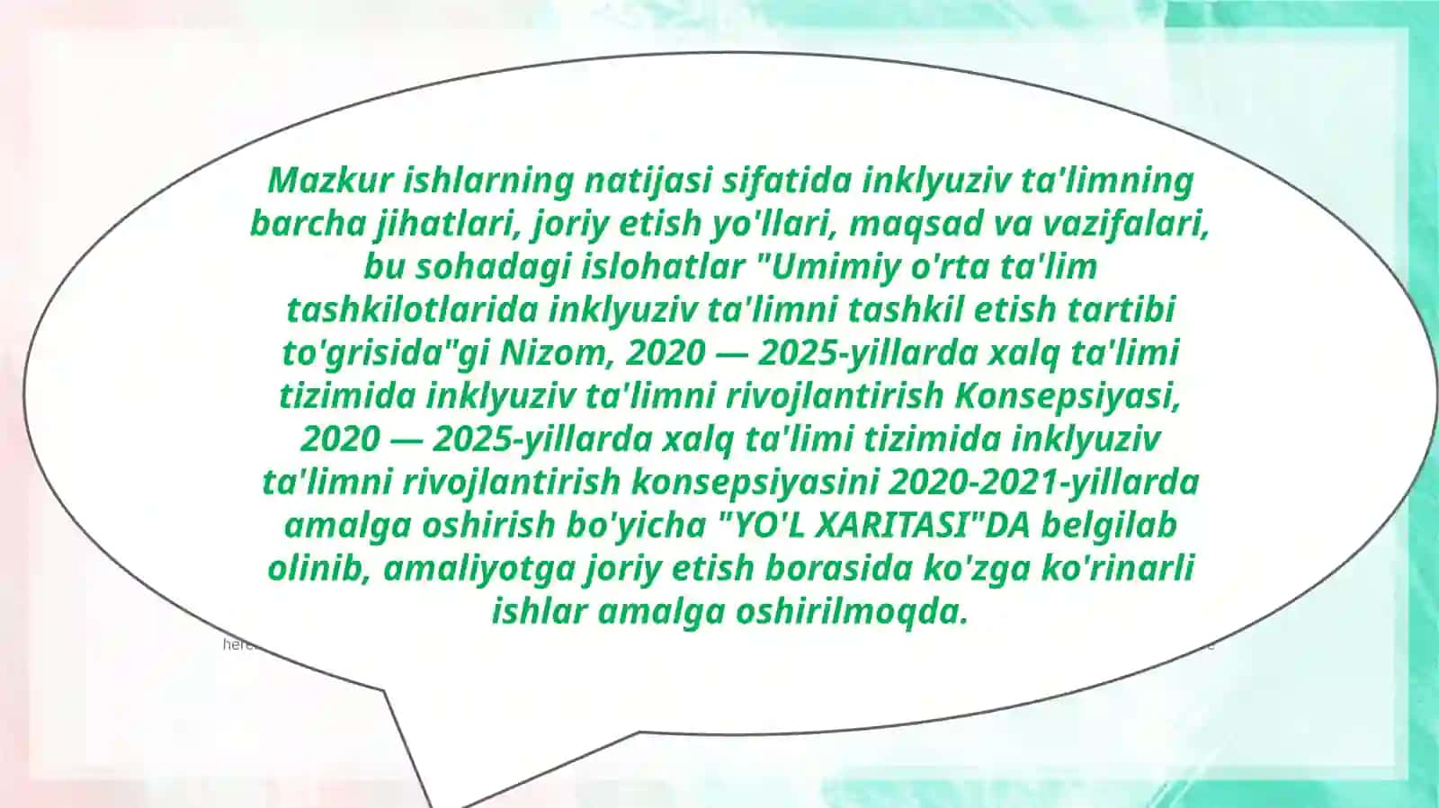 Oʻzbekistonda imkoniyati cheklangan bolalar uchun inklyuziv taʼlim 4