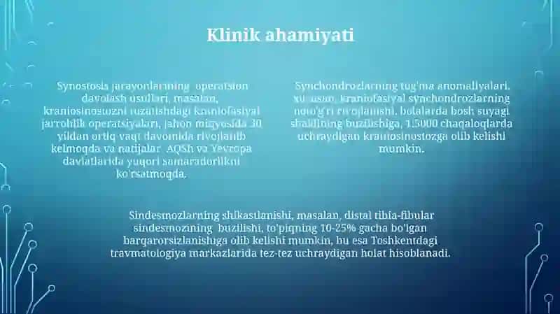 Sindesmoz sinxondroz sinostoz birlashuvlar 4