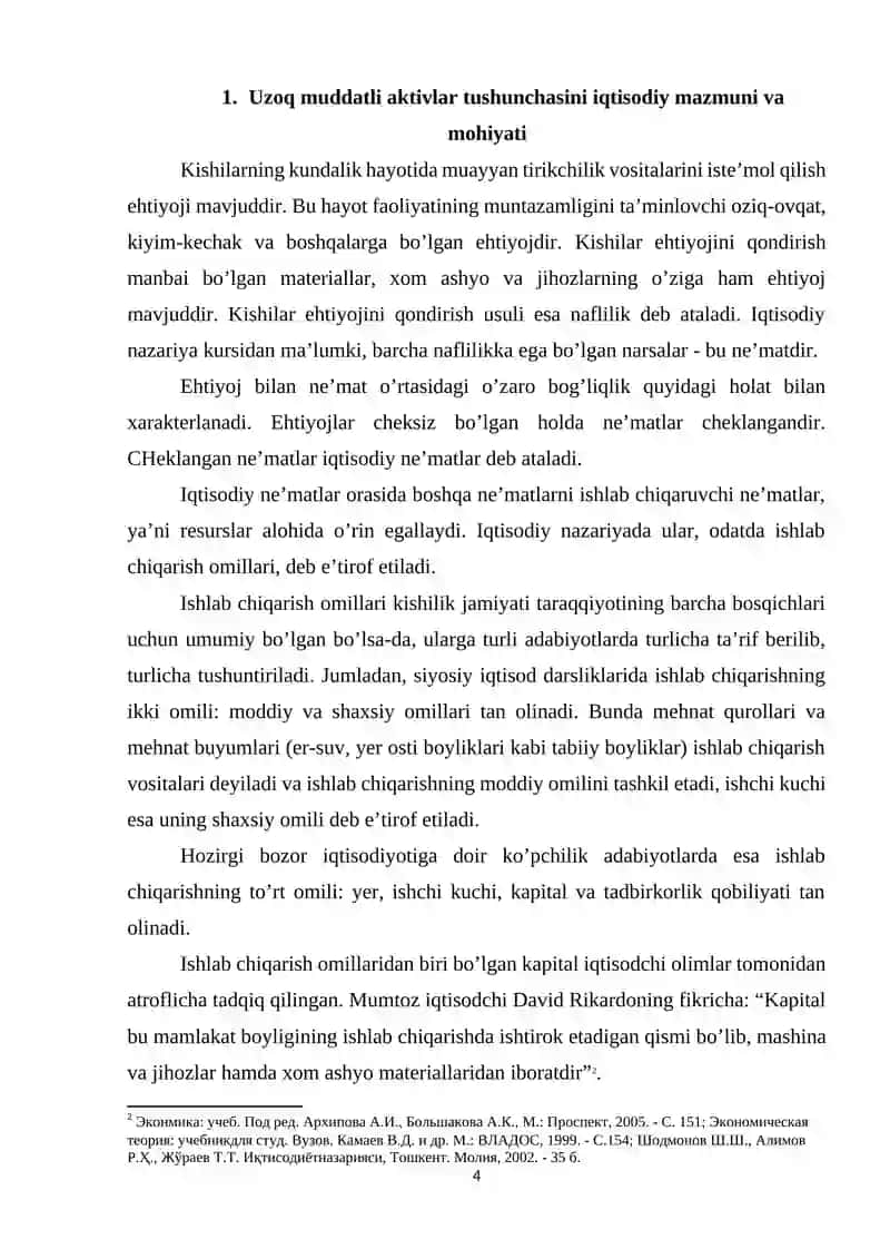 Uzoq muddatli aktivlarni hisobdan chiqarish hisobi 4