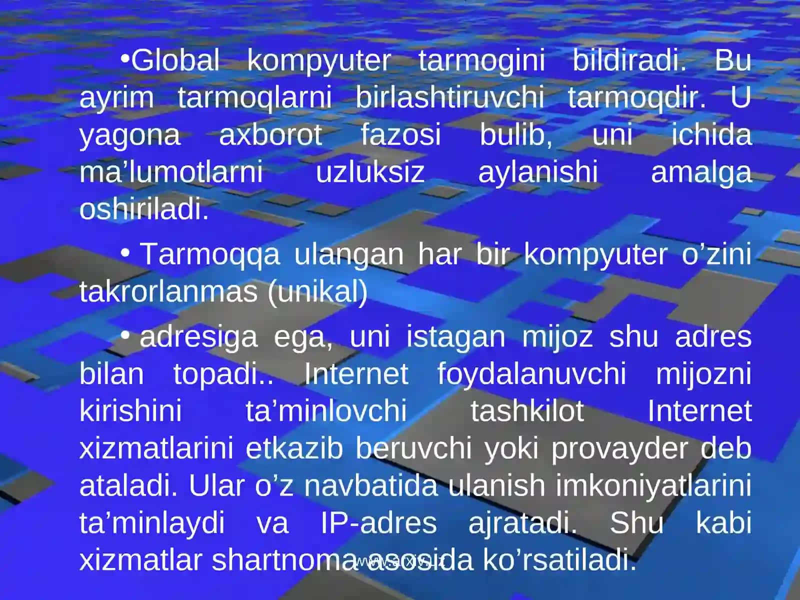 Internet global xalqaro tarmoq sifatida 4