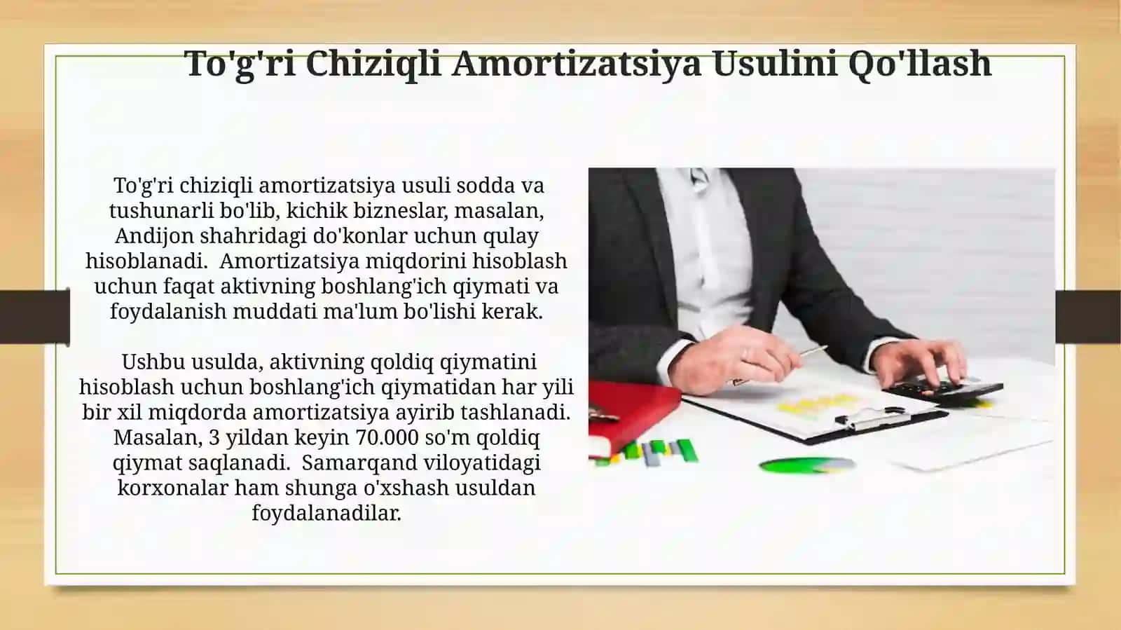 Asosiy vositalarga amortizatsiya hisoblash tartibivausullari 4