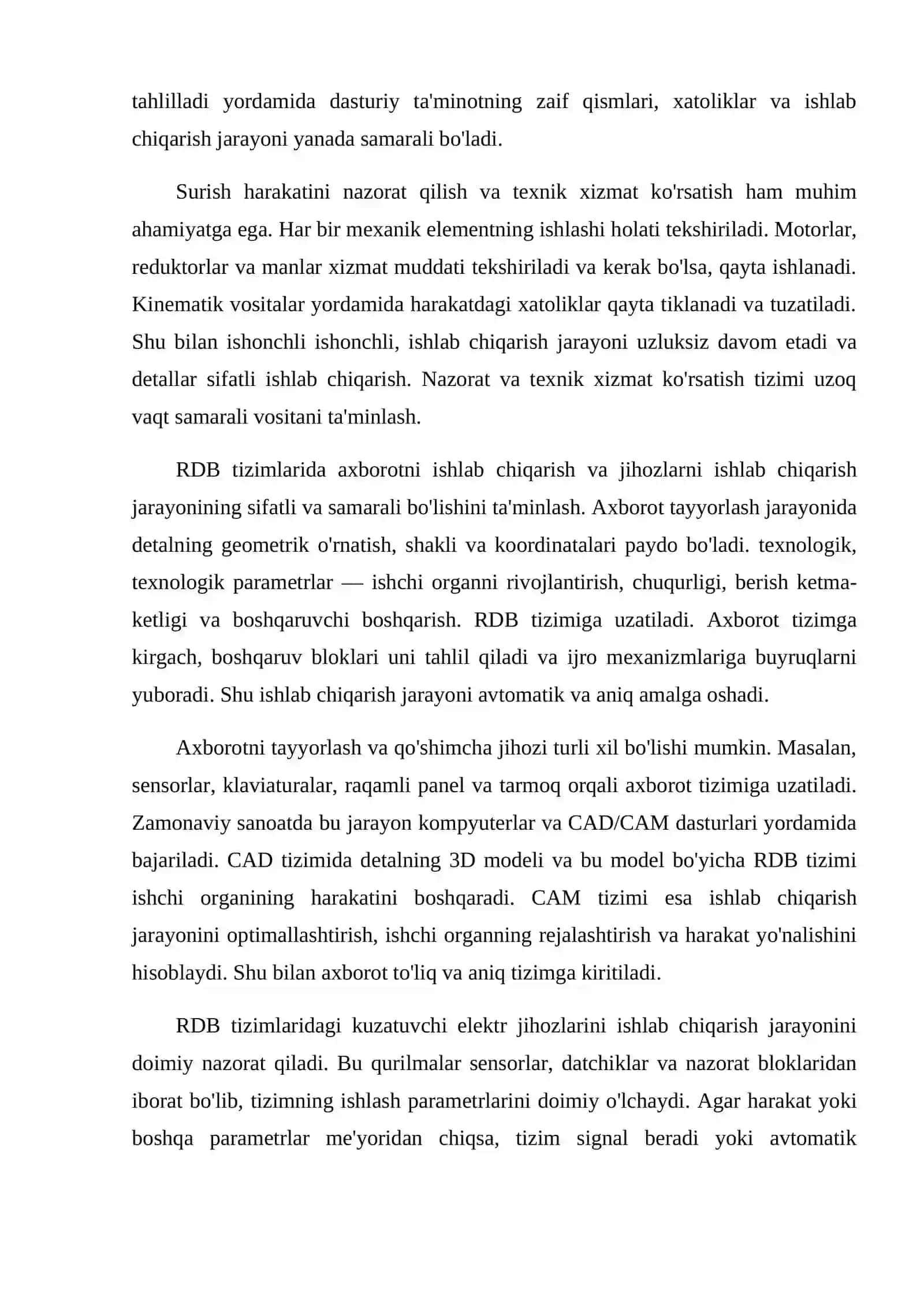 RDB texnologik jihozlari va hujjat ishlab chiqarishdagi ahamiyati 4