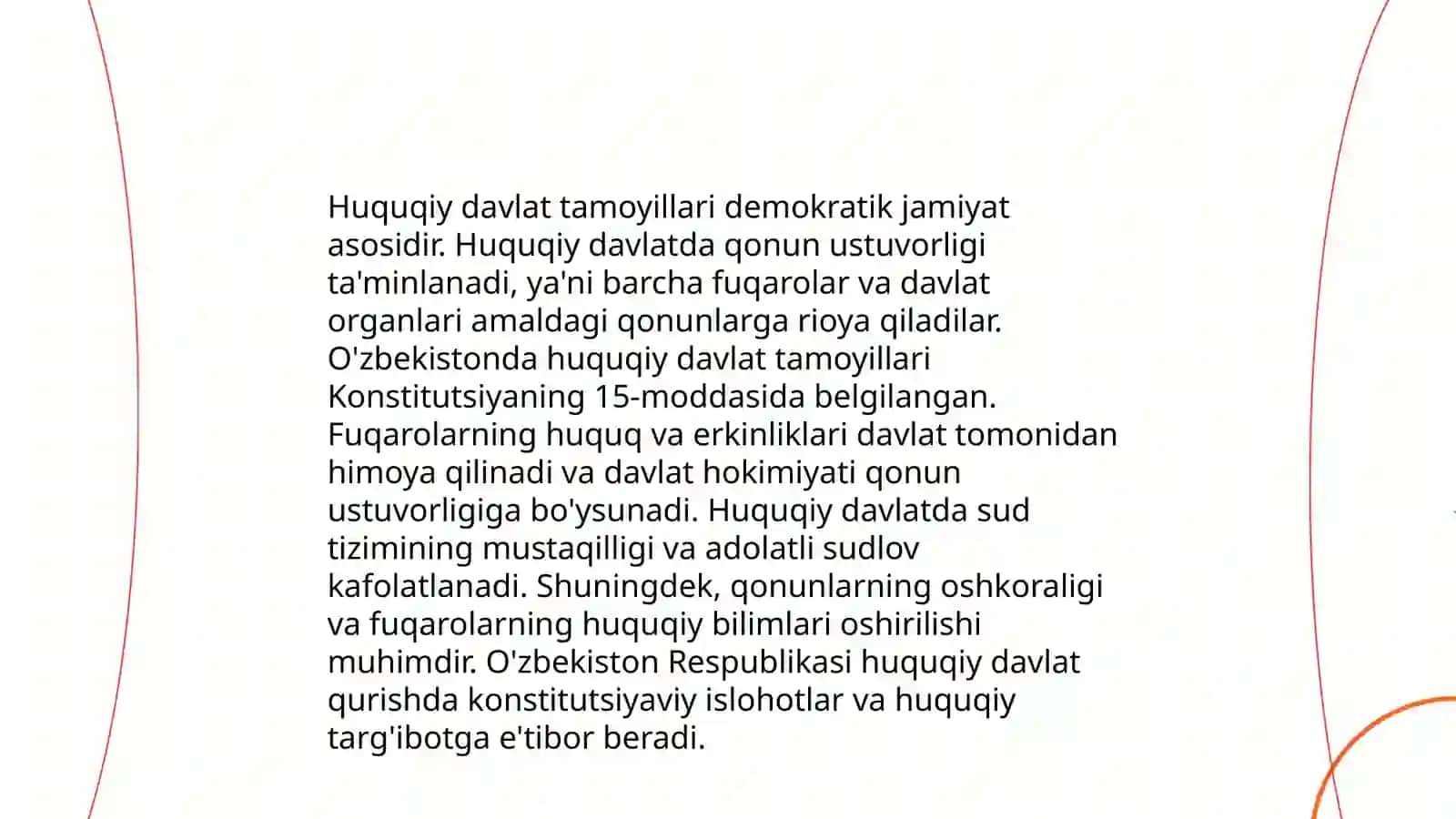 O'zbekistonda demokratik fuqorolik jamiyati Asoslarining shakllanishi,Amalga oshirilgan Siyosiy islohatlar 4