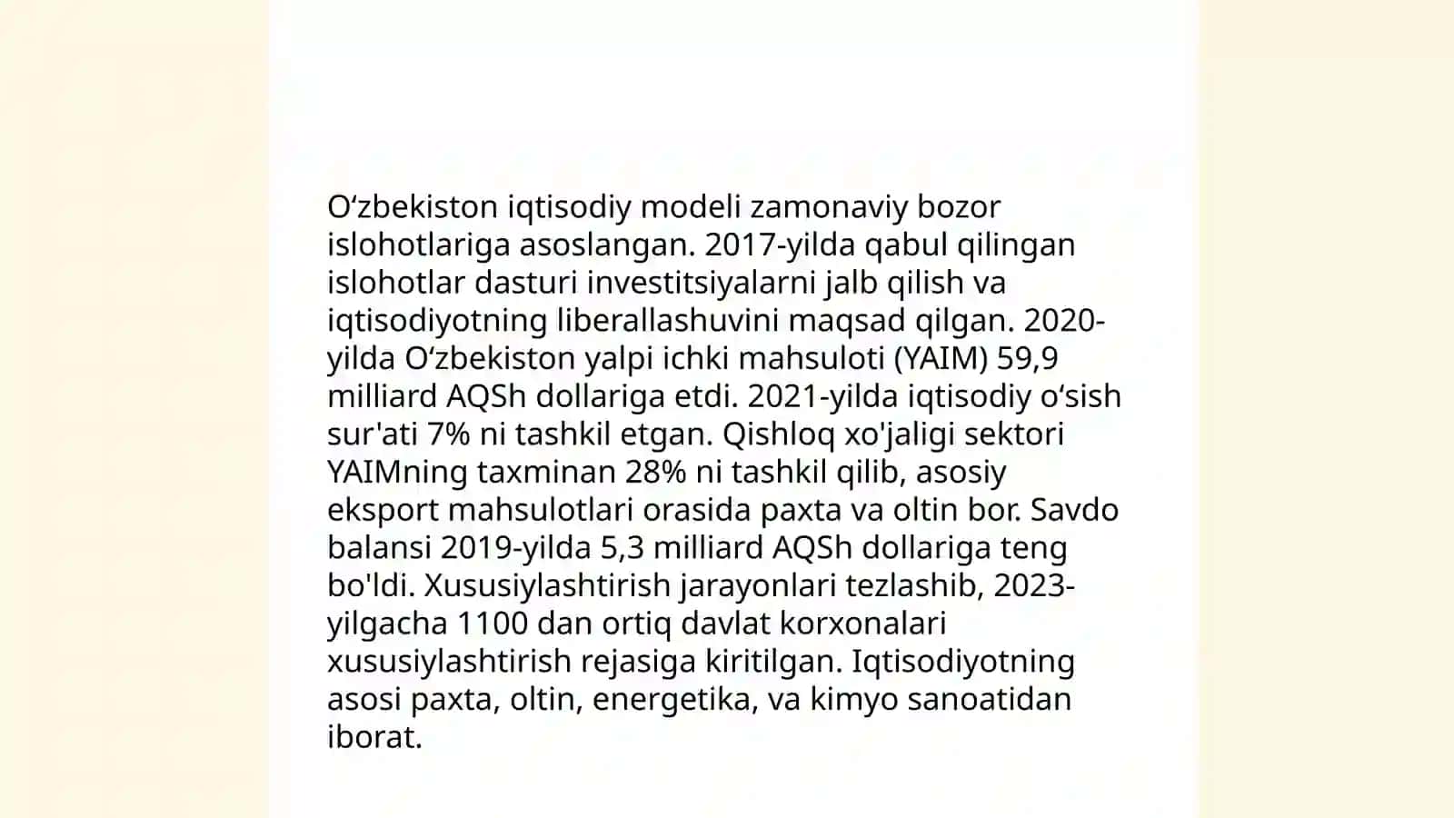 Iqtisodiy tizimlar (bir davlat misolida) 4