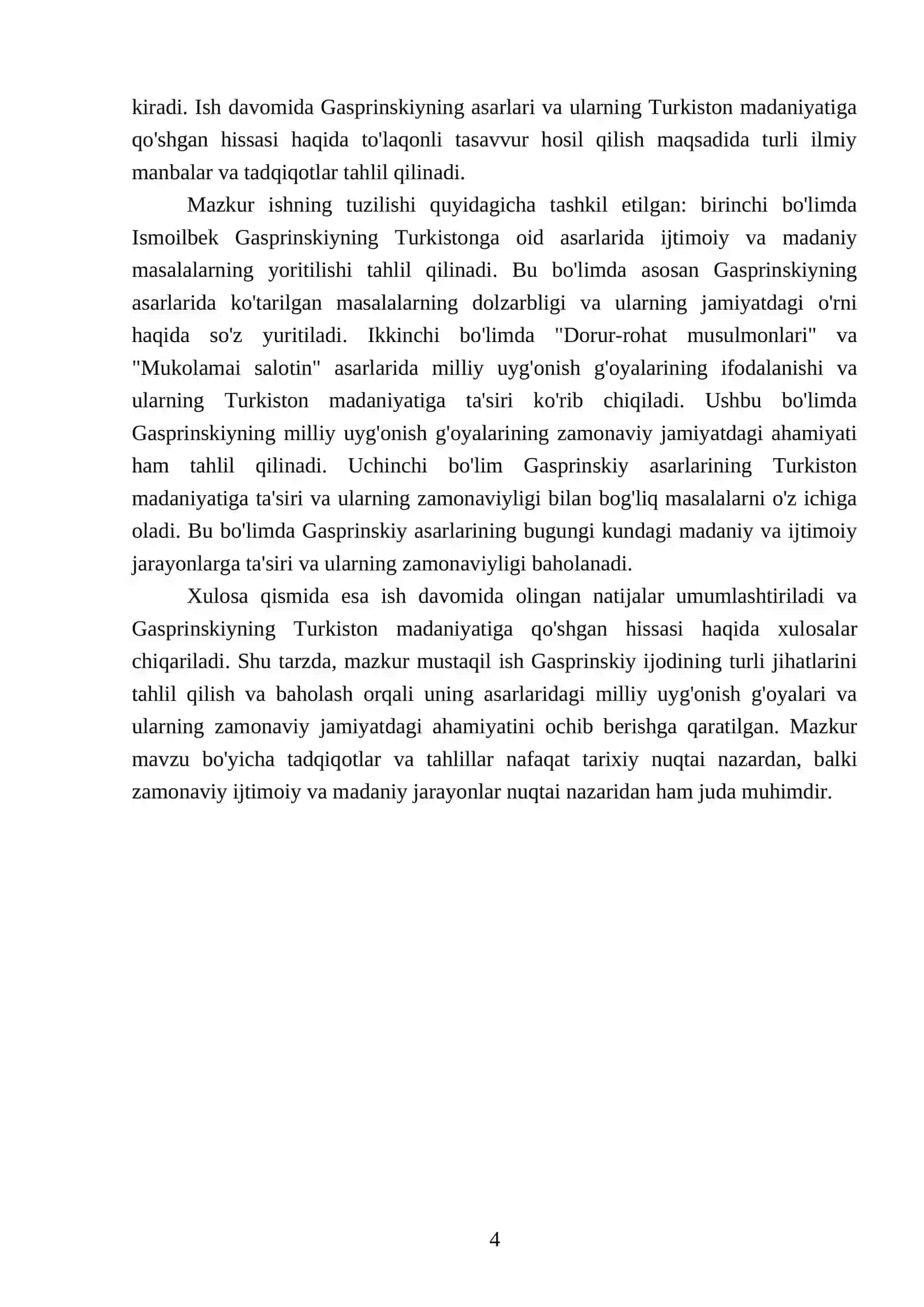 Ismoilbek Gasprinskiyning Turkistonga oid asarlari. "Dorur-rohat musulmonlari", "Mukolamai salotin" asarlari tahlili 4