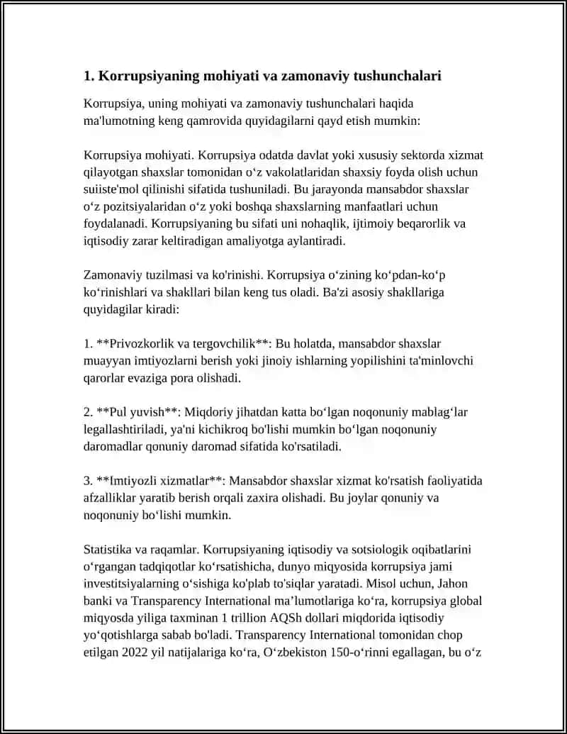 KORRUPSIYANING MOHIYATI, OQIBATLARI VA UNGA QARSHI KURASHISH MEXANIZMLARI 4