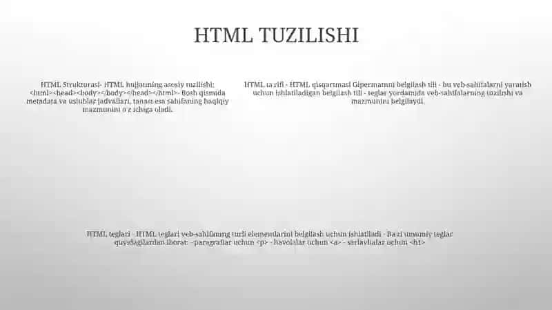 HTML Haqida Tushuncha 4