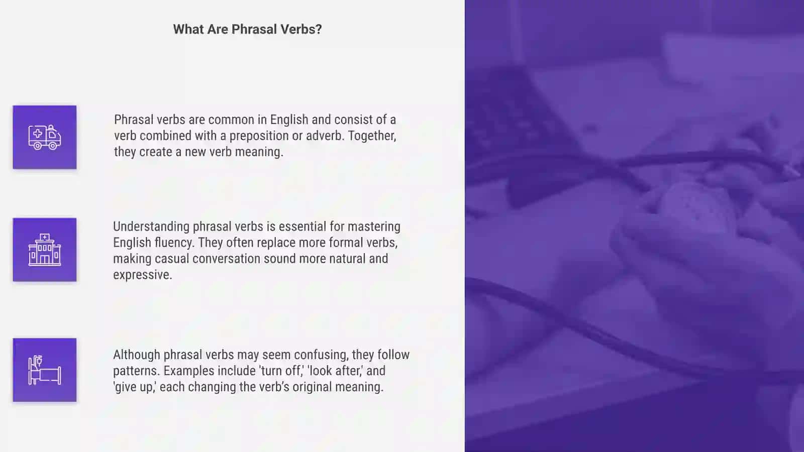 Phrasal verbs:meaning and usage 4