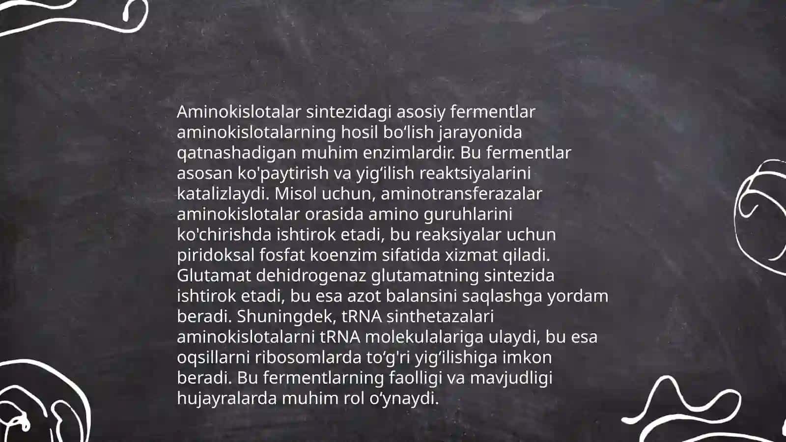 Fermentlar yordamida aminokislotalar sintezi 4