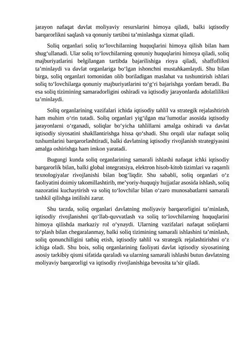 Soliq organlarining tushunchasi va vazifalari 4