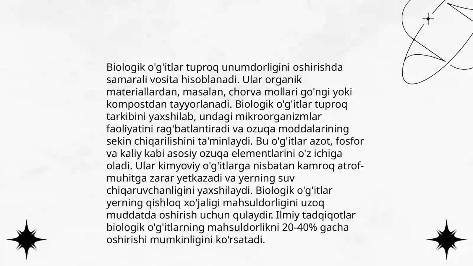 Kichik tajribada noanʼanaviy o'g'it texnologiyasini ishlab chiqish 4
