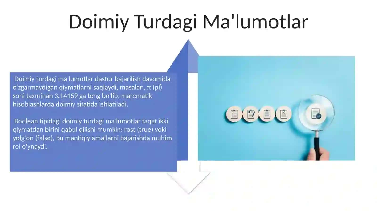 O'zgarmaslar 4