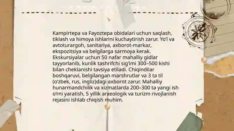Surxondaryo va Qashqadaryo viloyatlarida arxeologik turizm imkoniyatlari 4