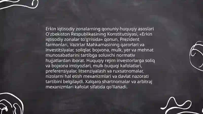 Erkin iqtisodiy zonalarning shakllanishi va rivojlanishi 4
