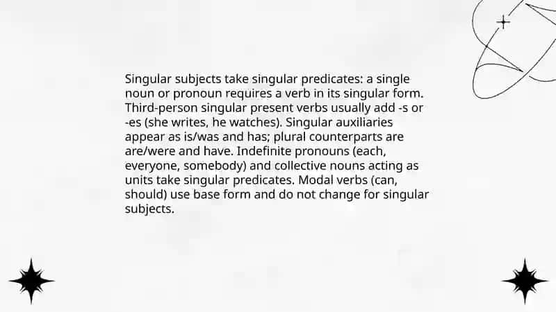 Short paragraph on subject predicate agreement 4