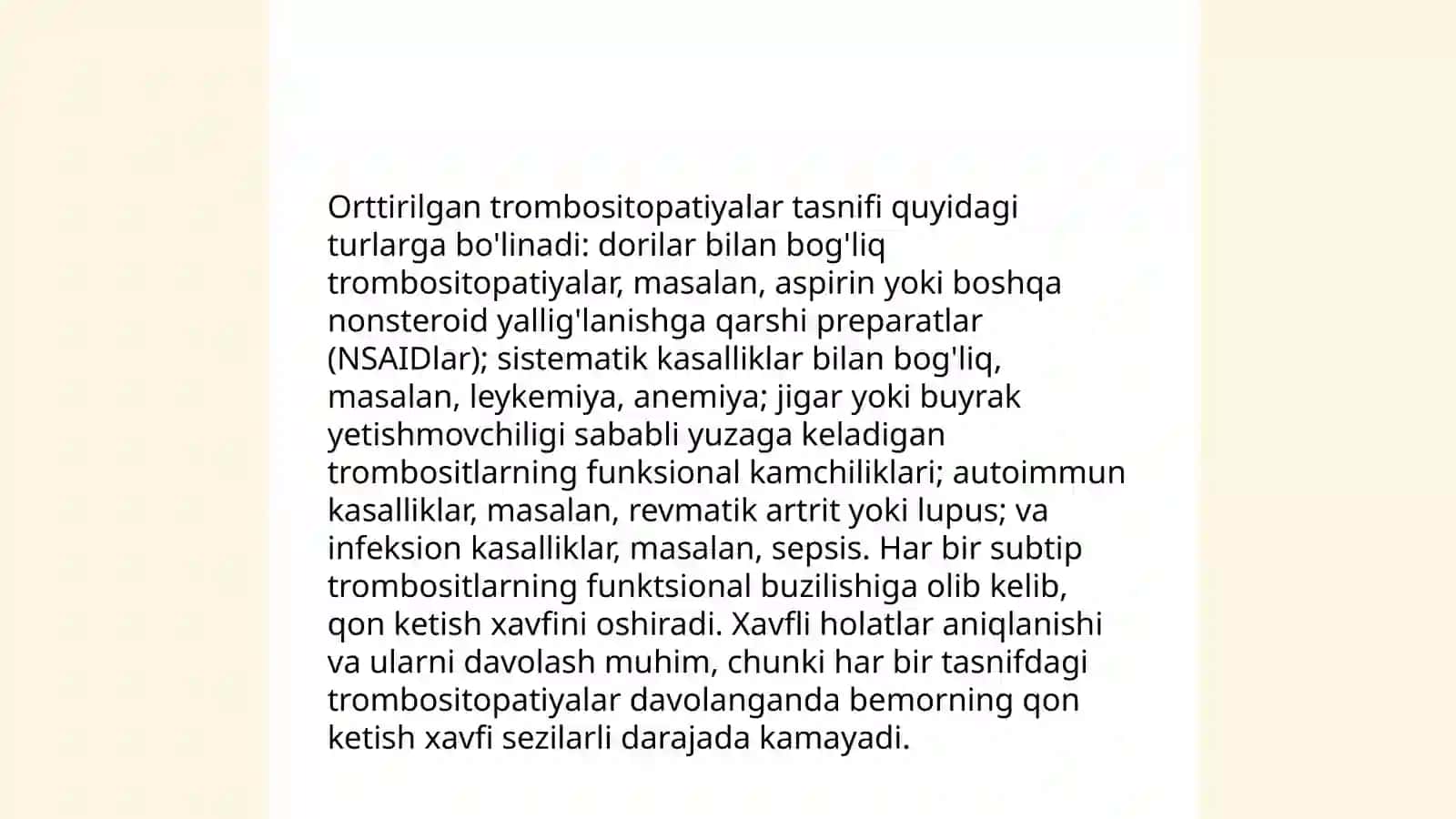 Nasliy va orttirilgan trombositopatiyalar va trombositopeniyalar 4