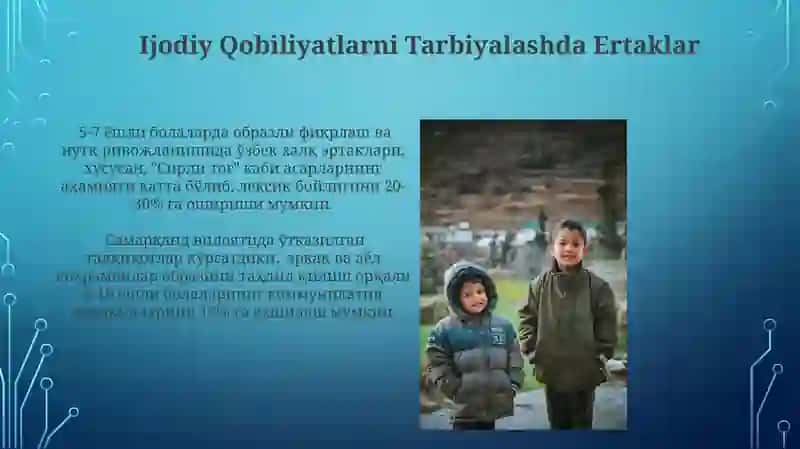 Ertaklar asosida bolalarning nutqini o'stirish 4