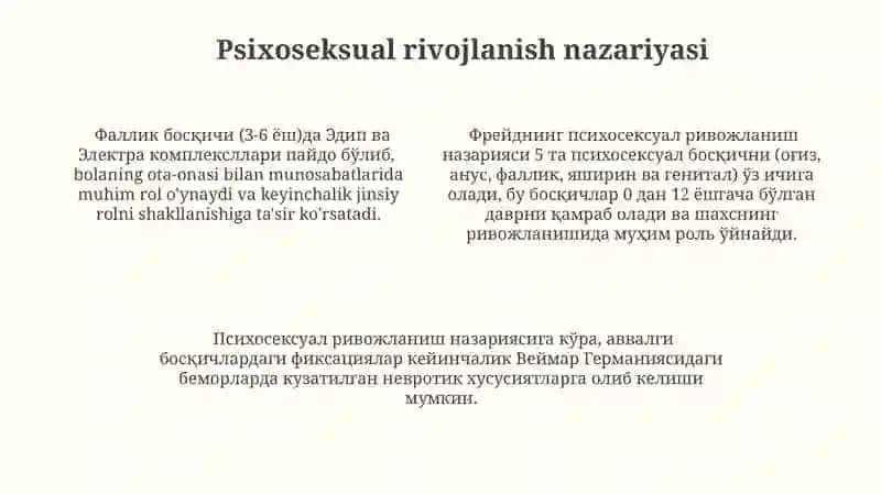 Psixoanalizning shakllanish tarixi 4