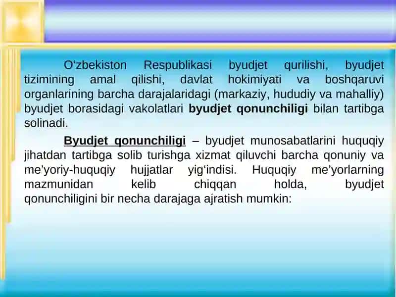 Davlat Moliyasi Amal Qilishining Huquqiy Asoslari 4