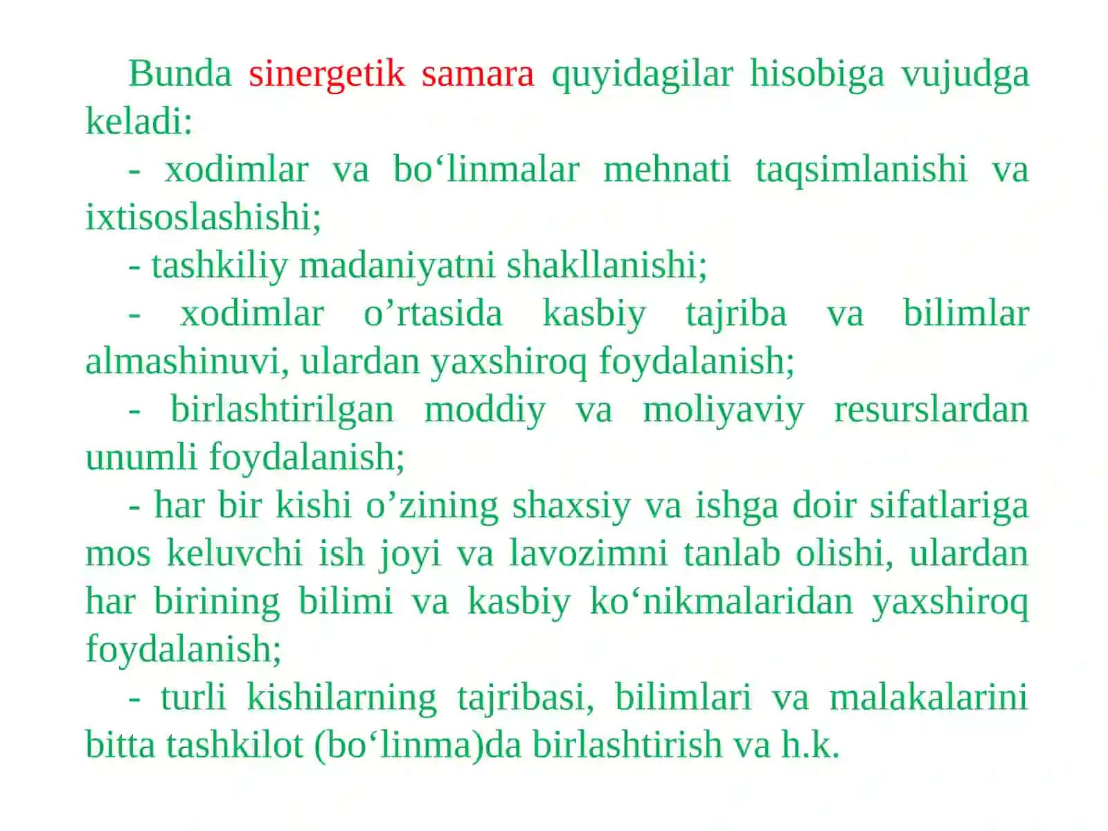 TASHKILOT VA UNI BOSHQARISH.BOSHQARISHNING TASHKILIY TUZULMALARI 4